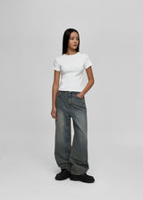 [B-BASIC] Round Neck Standard Brushed Short Sleeve Tee