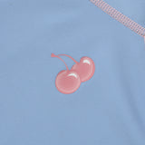 スモールチェリージップアップラッシュガード / SMALL CHERRY ZIP-UP RASHGUARD [SKY]