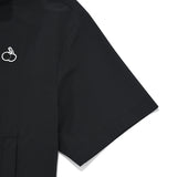 モノチェリーウーブンハーフプルオーバー／MONO CHERRY WOVEN HALF PULLOVER [BLACK]