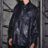 ステッチデティールシャイニーオーバーフィットシャツ/STITCH DETAIL SHINY OVERFIT SHIRT