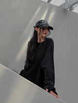 (UNISEX) シルキーデイリーオーバーウォーマー長袖