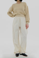 ウールバルーンVネックニット / Wool balloon V-neck knit (5color)