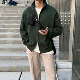 Todd Oversized Fit Composite Paper High-Neck Zip-Up (4color)