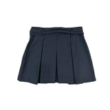 Tie pleated skirt