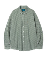 ギンガムチェックシャツS101/Gingham Check shirt S101 Green