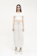 クロップドロゴTシャツ / [Seow] Croped logo T-shirts, white