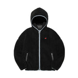 CHERRY BASIC FLEECE HOODIE JACKET [BLACK]