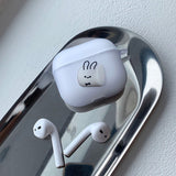 Black - Marshmallow Rabbit AirPods Case_matt