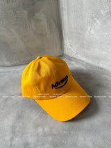 Yellow lettering ball cap
