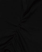 SQUARE NECK SHIRRING SLEEVE (BLACK) 