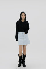スリムボタンシャツ/Slim button shirt (2color)