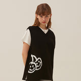 キルシードゥードゥルチェリーベスト／DOODLE CHERRY VEST [BLACK] (6697591799926)