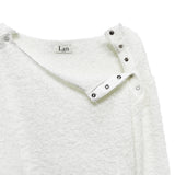 [MADE]ラビンアンゴラボタンオーバーTシャツ (2 color)