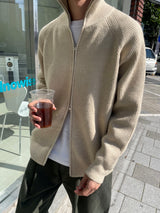 スムースツーウェイニットジップアップ