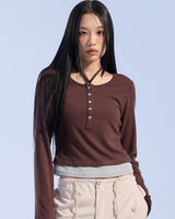 STRING LAYERED SLEEVE (BROWN)