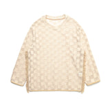 ネットウェーブチェッカーニット / NET WAVE CHECKER KNIT_BG