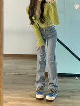 Green Cardigan Top Set (6686020272246)