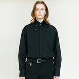 Collar Strap Shirt black (6683678933110)