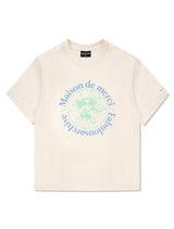 Women's Le Lis Relax Crop Tee CreamBlue(FCC2TS385W)