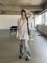 モルディサマーシースルークーリング長袖カーディガン / Moldy summer see-through cooling long-sleeved cardigan