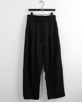Clip string banding pintuck long wide slacks