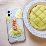 メロンクリームブレッドバニージェリーハードアイフォンケース/melon cream bread bunny jelly hard phone case