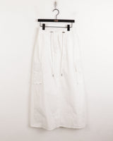 マイビーバンディングストリングコットンカーゴロングスカート / Mybi Banding String Cotton Cargo Long Skirt