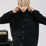 オーバーフィットコットンシャツ/OVERFIT COTTON SHIRTS-BLACK