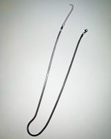 Simple flat silver snake chain