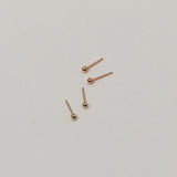 14Kゴールドボールミニピアス/14K GOLD MINI EARRING (silicone clutch)