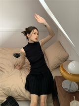 アンフッテッドトップ スカート ツーピース/Unfooted Top Skirt Two Piece