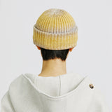 ウールブレンドニットグラデーションビーニー / WOOL BLENDED KNIT GRADATION BEANIE YELLOW