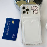 BBu-eng ピンクカードストレージフォンケース