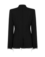 ローエッジスリムジャケット / Raw Edge Slim Jacket _ Black