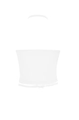 2ウェイホルタースパンクロップスリーブレストップ/2-way halter span crop sleeveless top (white)