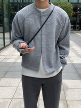 LMN ラウンドヒドゥンカーディガン / LMN Round Hidden Cardigan (5 colors)