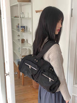 Tatoon nylon two-pocket shoulder bag
