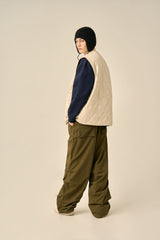 LIGHTWEIGHT QUILTED JUMPER - IVORY