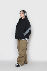 パイピングカラーフードジップアップ / Piping Color Hood Zip-up