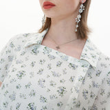 スクエアネックワンピース/Square Neckline One-piece [Blue Flower]