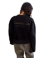 エンボスクロップドスウェット / Emboss Cropped Sweat-BLACK