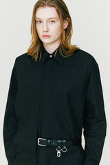 Front Layering Shirt black (6683705933942)