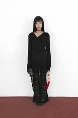 紅煙 Flower lace pantskirt