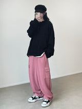 W Round Knit Cardigan
