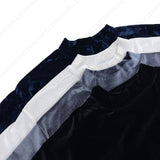 CRベルベットモックネックロングスリーブシャツ/CR Velvet Mock-neck Long-Sleeved Shirt (4 colors)