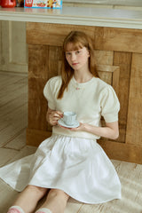 ROSETTE PUFF KNIT