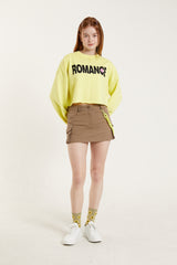 カラークロップドスウェットシャツ/COLOR CROPPED SWEATSHIRT