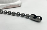 [BLESSEDBULLET]9mm ball chain bulletback bracelet_dark silver (4642326413430)
