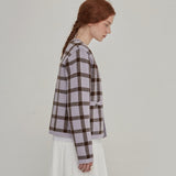 Cashmere blended knit cardigan - Light purple (6674901139574)