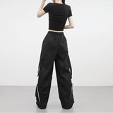 Utto Zipper Cargo Wide Pants